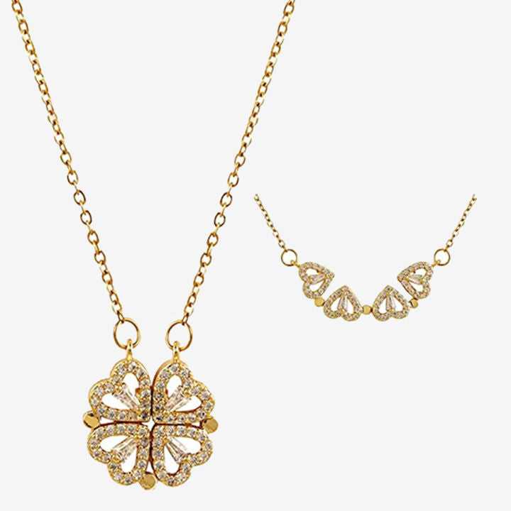 Magnetic Golden Flower Pendent