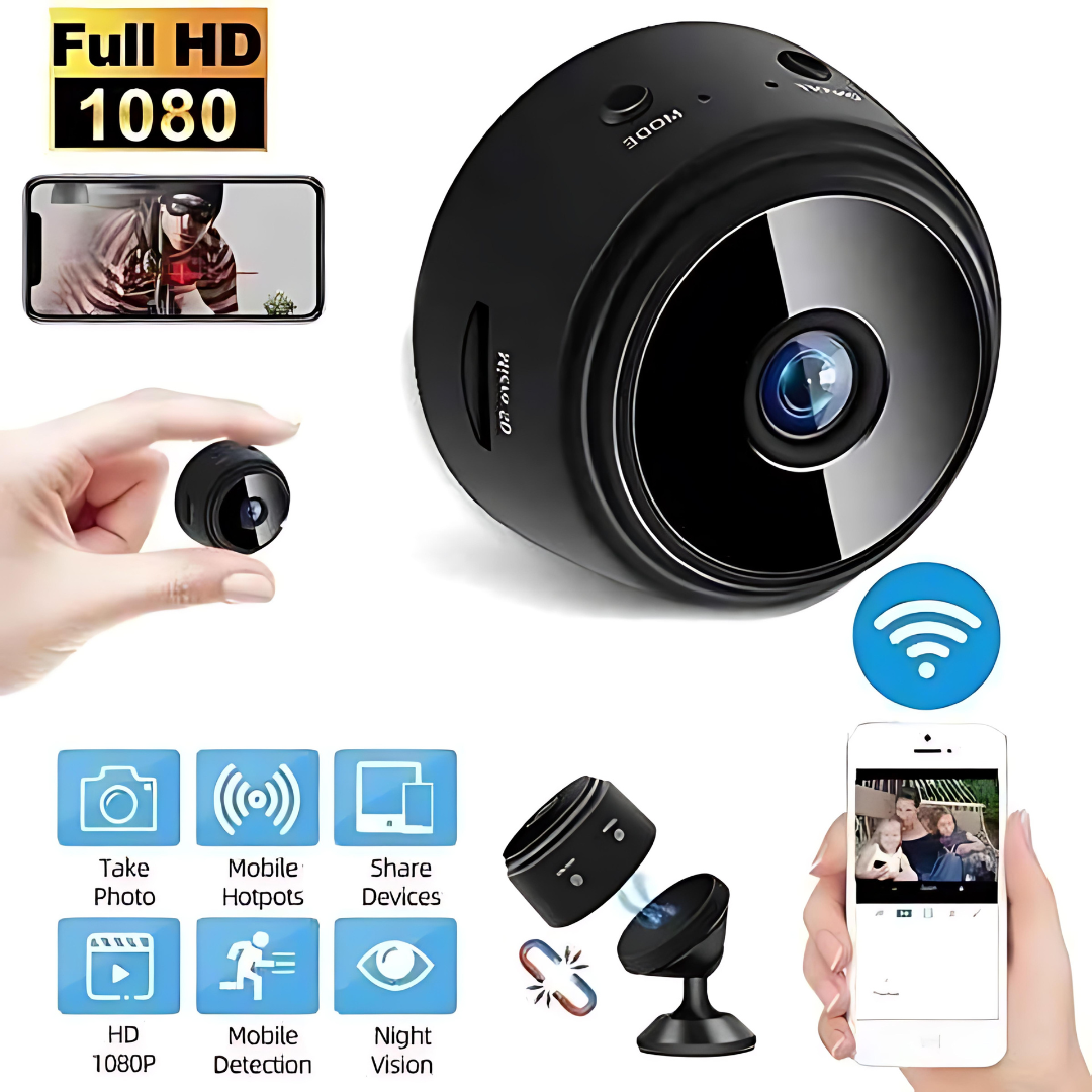 A9 Mini WiFi Camera – 1080P HD | Night Vision | Motion Detection | Wireless Security