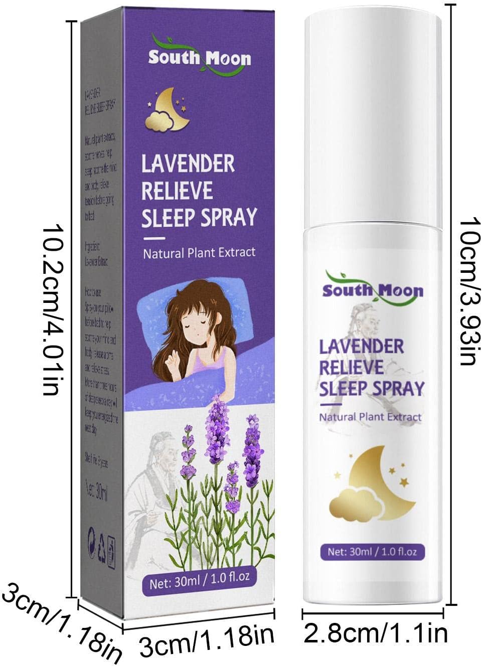 South Moon Lavender Relieve Sleep Spray – Natural Pillow Mist for Deep Sleep & Relaxation