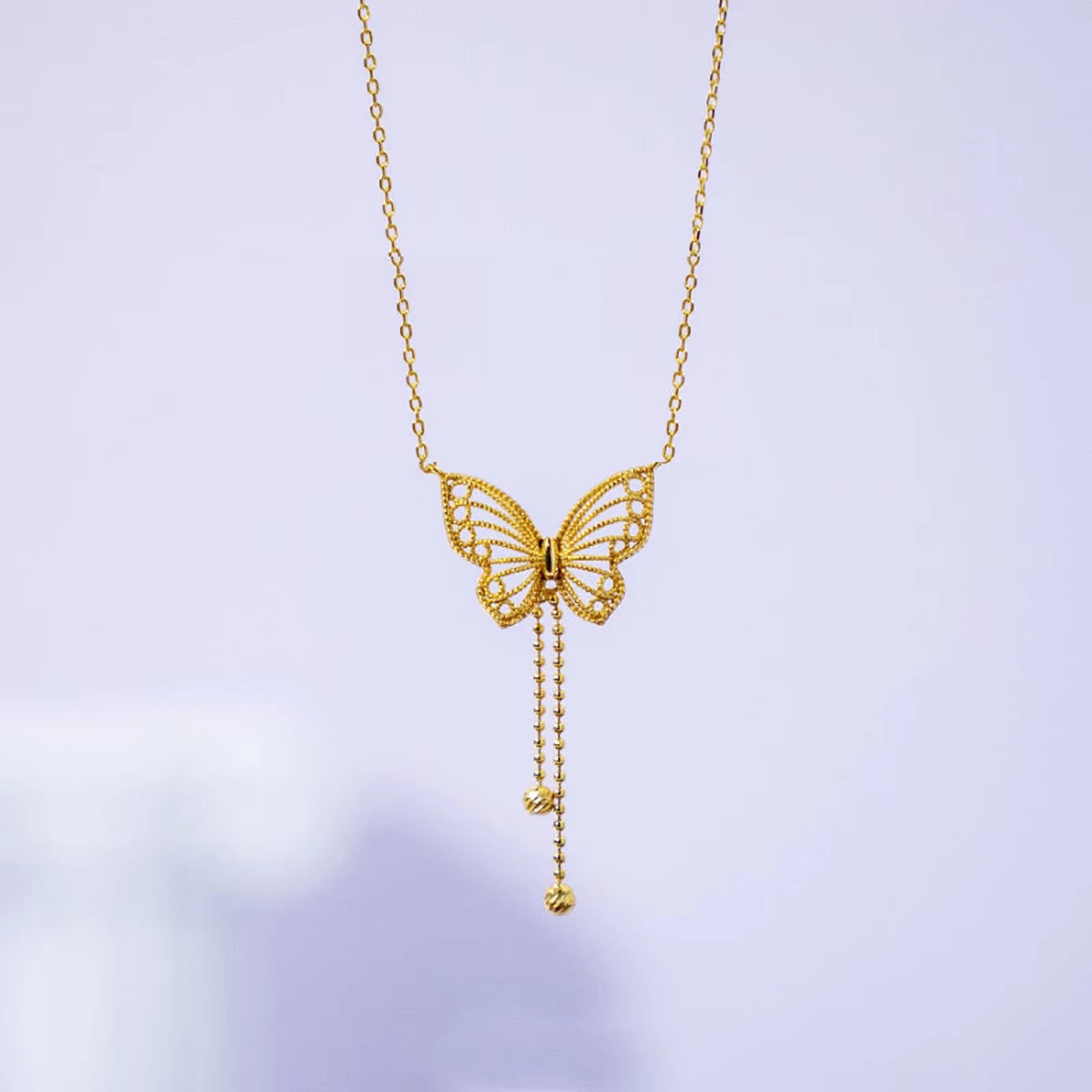 Elegant 18K Gold Butterfly Pendant Necklace for Women | Premium Arabic Style Fashion Jewelry | Daily & Occasion Wear Gift Necklace