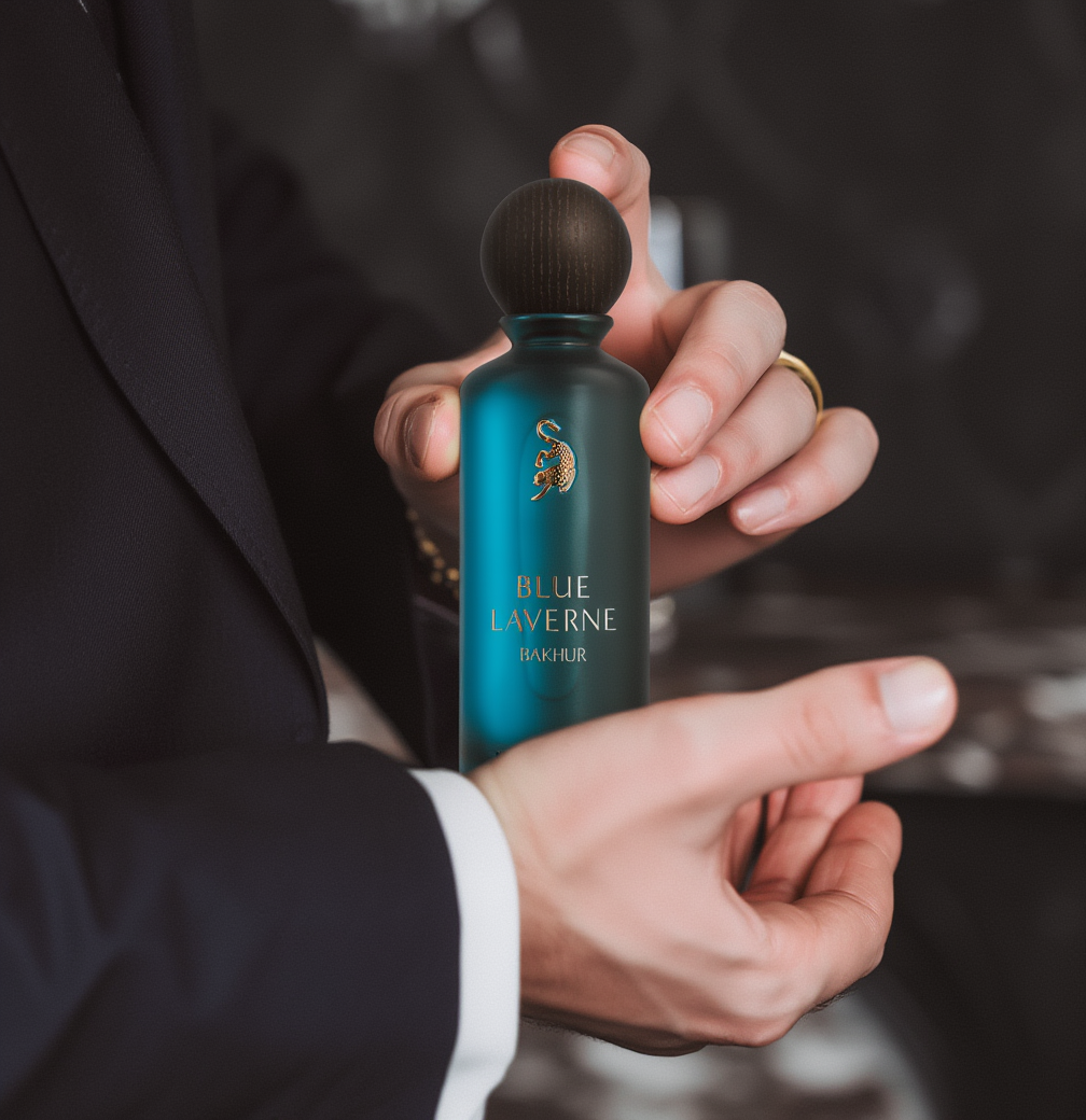 Blue Laverne Bakhur Perfume – Luxury Arabian Oud Fragrance for Men & Women (Long Lasting Scent)